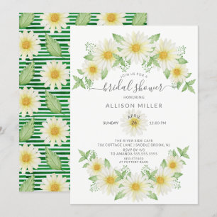 Invitation Fraîche Fête des mariées florale