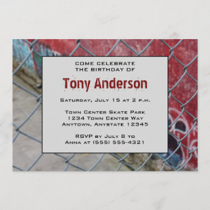 Invitation fraîche urbaine de fête d'anniversaire