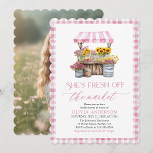 Invitation Fraîchement De La Fête des mariées De Marché Des A