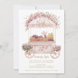 Invitation Fraîchement De La Fête des mariées De Marché Des A