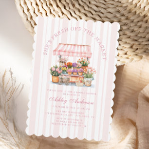 Invitation Fraîchement De La Fête des mariées De Marché Des A