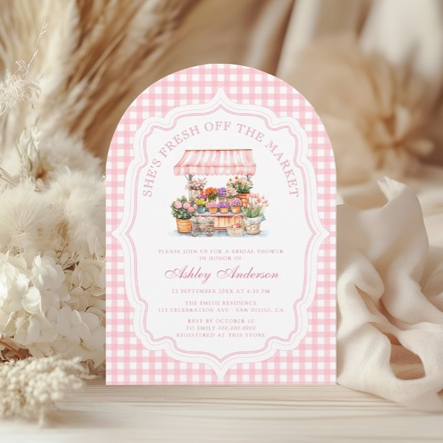 Invitation Fraîchement De La Fête des mariées De Marché Des A (Créateur téléchargé)