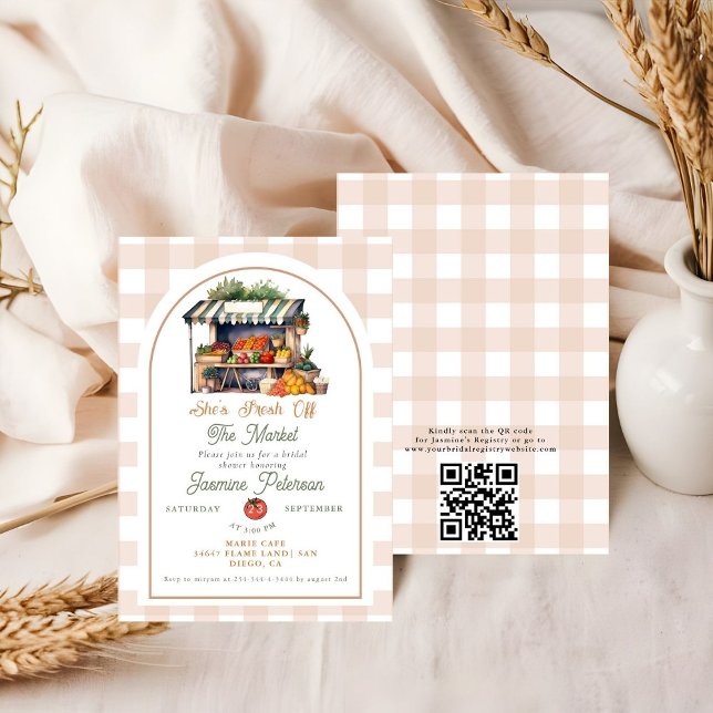 Invitation Fraîchement De La Fête des mariées De Marché Des A (Créateur téléchargé)