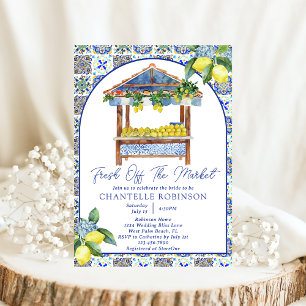 Invitation Fraîchement Du Marché Fête des mariées Italienne A