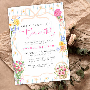 Invitation Fraîchement du Marché Floral Bridal Shower 