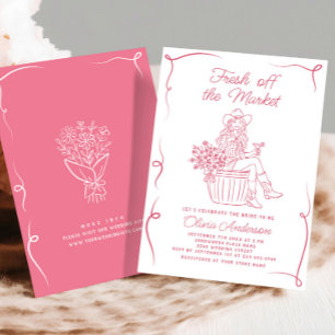 Invitation Fraîchement funky hors de la Fête des mariées du m
