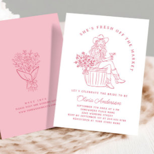 Invitation Fraîchement funky hors de la Fête des mariées du m