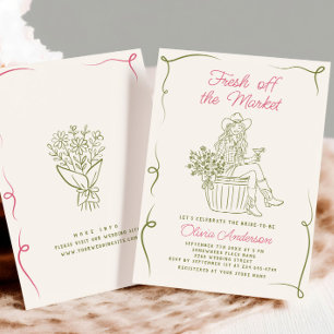 Invitation Fraîchement funky hors de la Fête des mariées du m