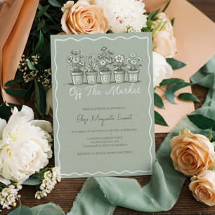 Invitation Fraîchement Hors du Marché Floral Garden Bridal Sh
