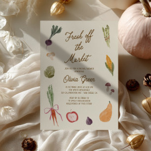 Invitation Fraîchement sortie du marché : Baby Shower de mari