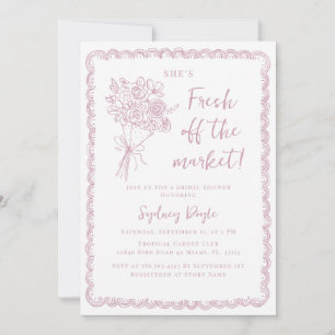 Invitation Fraîchement sortie du marché Réception de mariage 