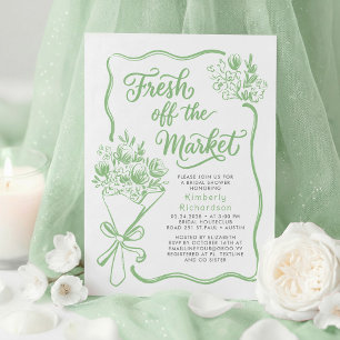 Invitation Fraîchement sortie du marché Réception de mariage 