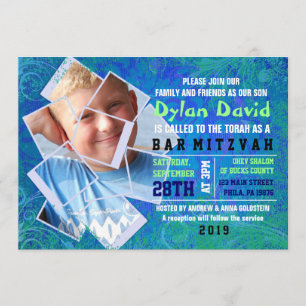 Invitation FRAIS d'invitation de Mitzvah de barre