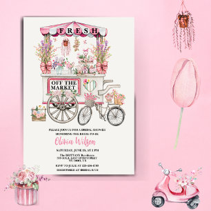 Invitation Frais Éclos du Marché Fleurs Chic pour Baby Shower