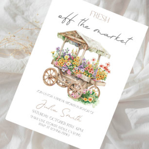 Invitation Frais Éclos sur le Marché : Baby Shower Rustique F