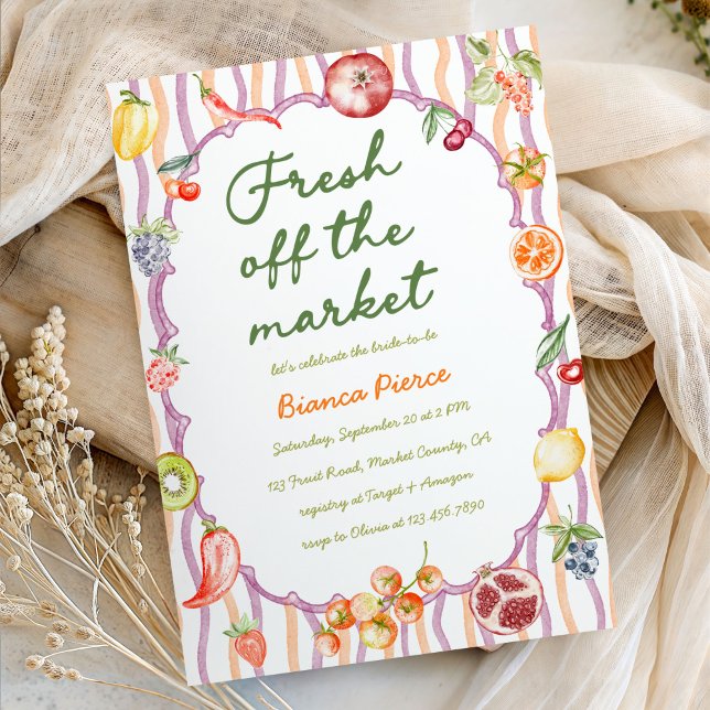 Invitation Frais Éclos sur le Marché : Enterrement de Vie de  (Créateur téléchargé)