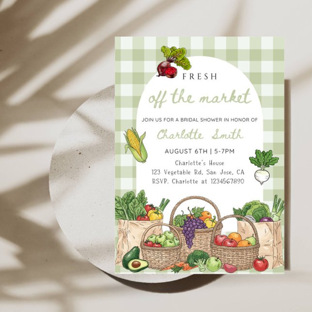 Invitation Frais Éclos sur le Marché : Enterrement de Vie de  (Créateur téléchargé)