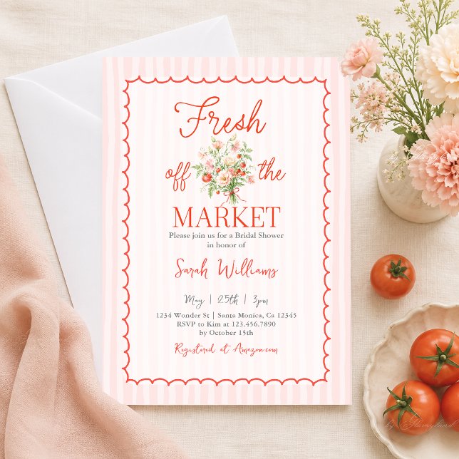 Invitation Frais Émoulu de la Mariée sur le Marché (Créateur téléchargé)