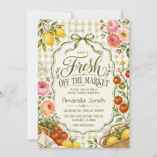 Invitation Frais Sorti du Marché Baby Shower
