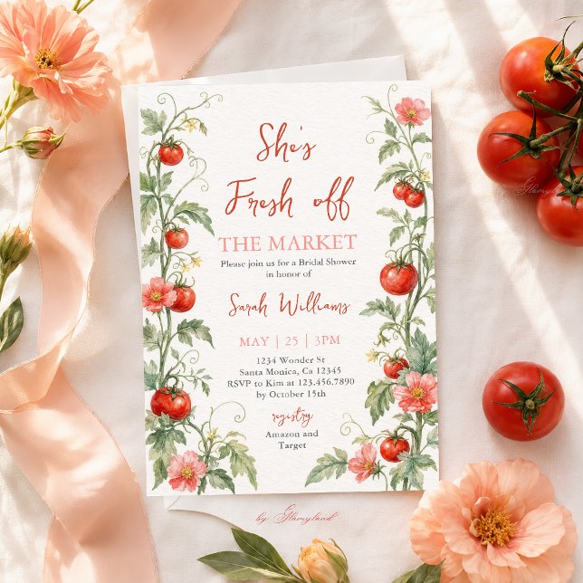Invitation Frais Sorti du Marché Baby Shower de Mariage (Créateur téléchargé)