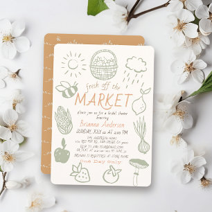 Invitation Frais Sorti du Marché Doodle Enterrement de Vie de