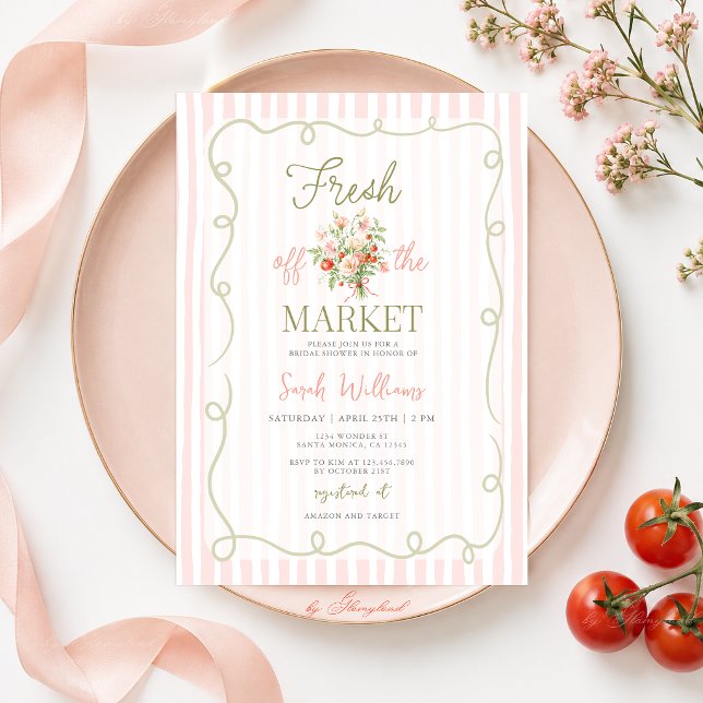 Invitation Frais Sorti du Marché Enterrement de Vie de Jeune  (Créateur téléchargé)