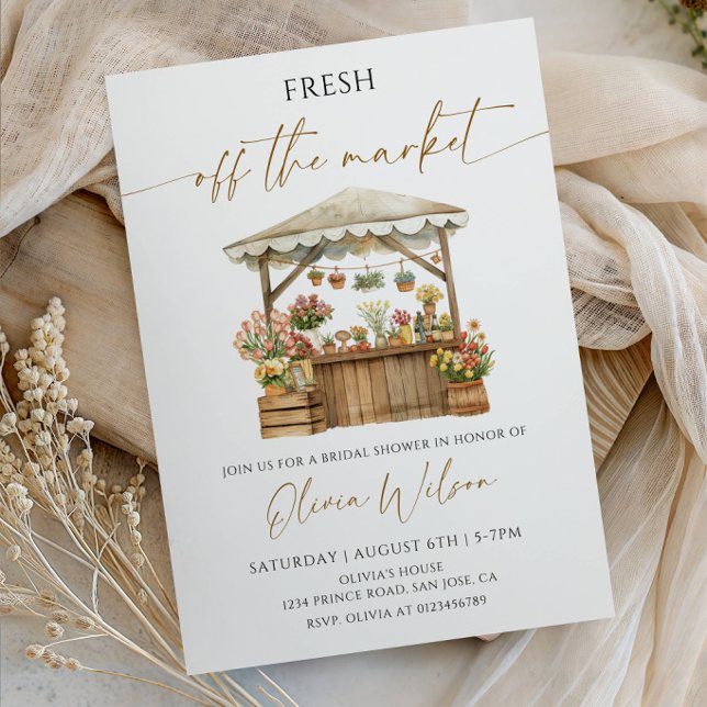 Invitation Frais Sorti du Marché Fête de Fiançailles (Créateur téléchargé)
