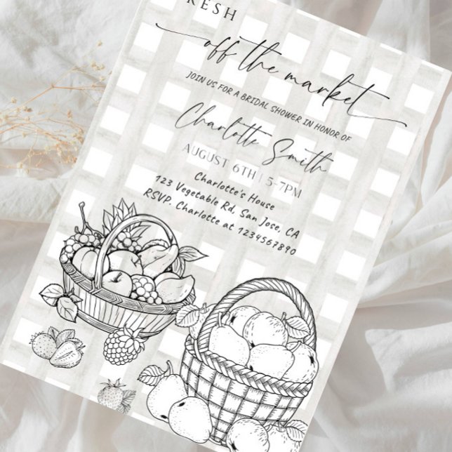 Invitation Frais Sorti du Marché Fête de Mariage (Créateur téléchargé)
