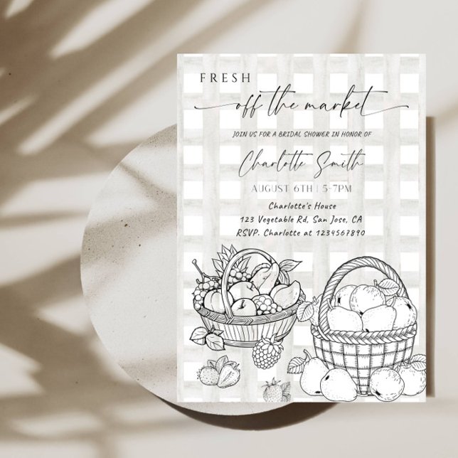 Invitation Frais Sorti du Marché Fête de Mariage (Créateur téléchargé)