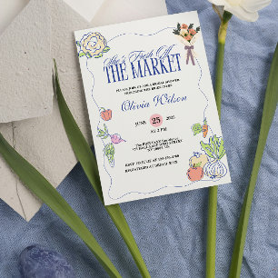 Invitation Frais Sorti du Marché Fête de Mariage Fantaisiste 