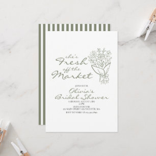 Invitation Frais sortie du Marché Shower de Mariée