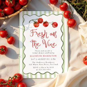 Invitation Frais sortis de la vigne, Tomate, Baby Shower de m