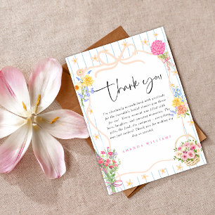 Invitation Frais sortis du marché floral Merci pour la douche