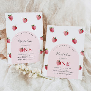 Invitation Fraise 1er anniversaire