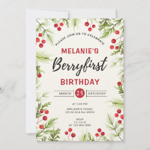 Invitation Fraise 1er anniversaire   Berry First