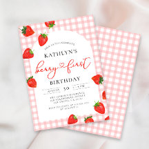 Fraise 1er anniversaire Berry rose Premier anniver