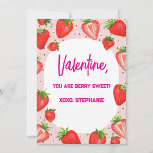 Invitation Fraise Berry Sweet Kids Valentines Day