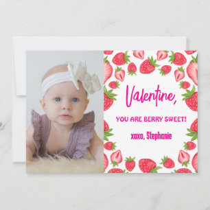 Invitation Fraise Berry Sweet Kids Valentines Day Photo