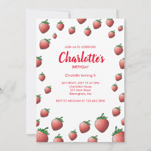 Invitation Fraise et Fraises
