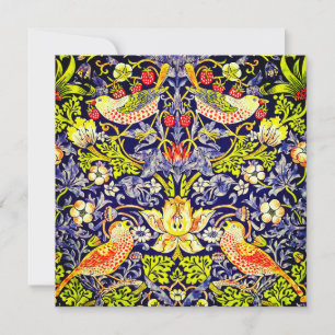 Invitation Fraise Thief Oiseaux William Morris