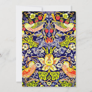 Invitation Fraise Thief Oiseaux William Morris