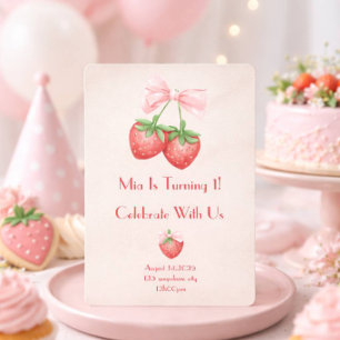 Invitation fraises anniversaire
