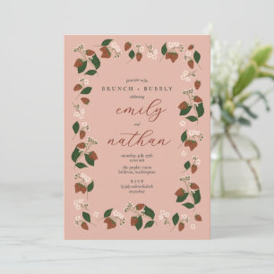 Invitation Fraises Couples Mariage Brunch Douche
