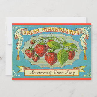 Invitation Fraises & Cream Party