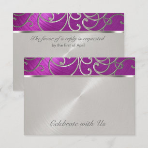 Invitation Framboise de Quinceanera et perruques de Filigree