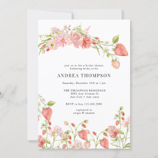 Invitation Framboise | Fête des mariées d'été