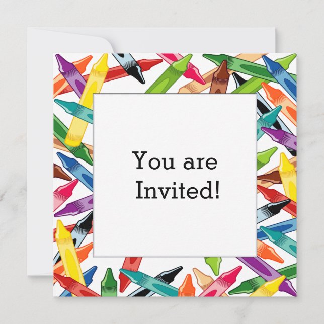 Invitation Frame Crayons (Devant)