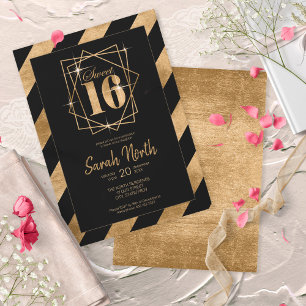 Invitation Frame Sweet 16 Black ID758