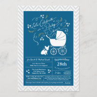 Français Baby shower Bulldog Français Frenchie Blu