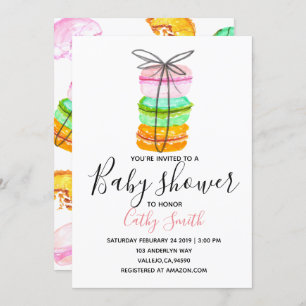 Invitation français mignon de baby shower de